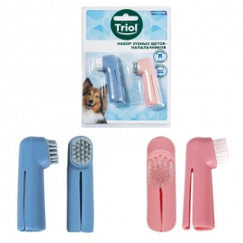 P535 Набор зубных щеток-напальчников, 60мм (уп.2шт.) в Зоомагазин "Природа"