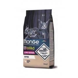 Низкозерновой корм Monge Superpremium Cat Bwild Kitten Goose для котят с гусем,  1,5 кг в Зоомагазин "Природа"