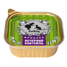 Консервы ZooRing для кошек паштет вечерний коктейль, 100 г в Зоомагазин "Природа"