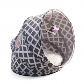 Лежанка-туннель для кошек, серая, 430*380*350мм в Зоомагазин "Природа"