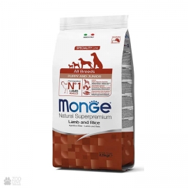 Корм Monge Dog Puppy /Junior Lamb&Rice для щенков всех пород с ягненком и рисом, 800г в Зоомагазин "Природа"