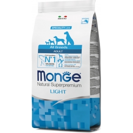 Корм Monge Dog SPECIALITY Light Salmon&Rice 24/12 для взрослых собак низкокалорийный с лососем и рис в Зоомагазин "Природа"