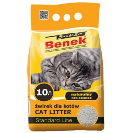 Super Benek Натуральный наполнитель бентонитовый гигиенический комкующийся, 10 л в Зоомагазин "Природа"