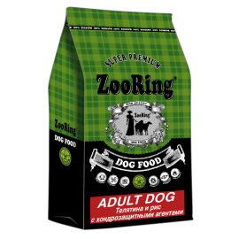 ZooRing Adult Dog (Телятина, рис) 10 кг, Сухой корм для взрослых собак средних и крупных пород в Зоомагазин "Природа"