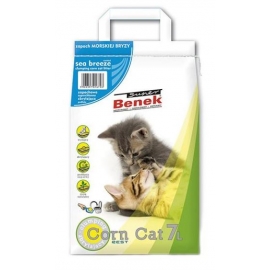 Super Benek Corn Cat наполнитель кукурузный Морской бриз /комкующийся наполнитель с ароматом моря, 7 л в Зоомагазин "Природа"