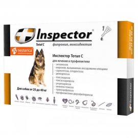 Inspector Quadro Капли для собак 25-40 кг в Зоомагазин "Природа"