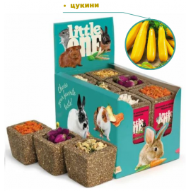 Little One (цукини) Корзинка из луговых трав, ассорти  65 г /Лакомство для всех видов грызунов и кроликов в Зоомагазин "Природа"