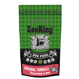 ZooRing Adult Dog Original Formula (Телятина, рис) 2 кг, Сухой корм для молодых и взрослых собак всех пород в Зоомагазин "Природа"