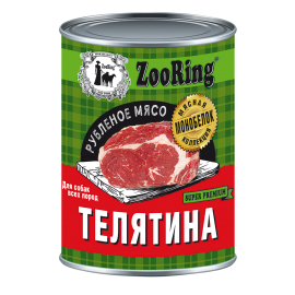 Консервы ZooRing для собак всех пород (Телятина), 338 г в Зоомагазин "Природа"