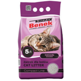 Super Benek - КОМПАКТ ЛАВАНДА /Наполнитель бентонитовый гигиенический комкующийся, 5 л в Зоомагазин "Природа"