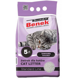 Super Benek ЛАВАНДА Наполнитель бентонитовый гигиенический комкующийся, 5 л в Зоомагазин "Природа"