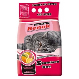 Super Benek - ЦИТРУСОВАЯ СВЕЖЕСТЬ /Наполнитель бентонитовый гигиенический комкующийся, 5 л в Зоомагазин "Природа"