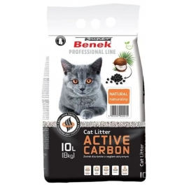 Super Benek с Активированным углем /Наполнитель бентонитовый гигиенический комкующийся, 10 л в Зоомагазин "Природа"