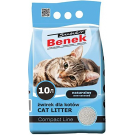 Super Benek КОМПАКТ/ Наполнитель бентонитовый гигиенический комкующийся, 10 л (с мелкими гранулами) в Зоомагазин "Природа"