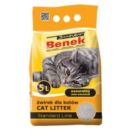 Super Benek Натуральный наполнитель бентонитовый гигиенический комкующийся, 5 л в Зоомагазин "Природа"