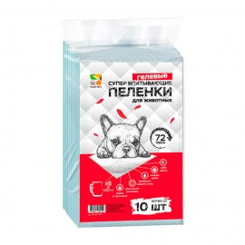 Пеленки  для собак 60х60см.,  упаковка 10 шт. в Зоомагазин "Природа"