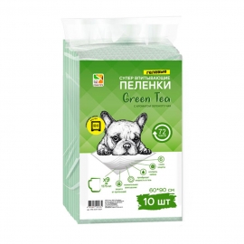 Green Tea пеленки  для собак с ароматом зеленого чая 60х90см., 10 шт, упаковка в Зоомагазин "Природа"
