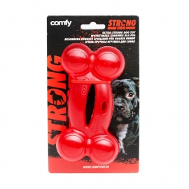 Игрушка д/с  COMFY  STRONG косточка из супер прочной резины красная 16,5см в Зоомагазин "Природа"