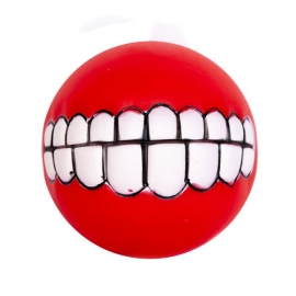 Игрушка "Мяч с зубами с пищалкой"  диаметр 7,5 см., Китай в Зоомагазин "Природа"