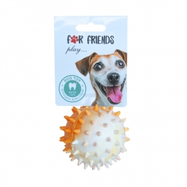 Игрушка резиновая"Мяч с шипами" /4/  7,5 см в Зоомагазин "Природа"