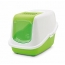 Туалет-домик "SAVIC" "Nestor" для кошек, 56х39х38,5см,белый/салатовый, пластик в Зоомагазин "Природа"
