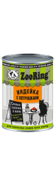 Консервы ZooRing для кошек кусочки в желе Индейка с потрошками, 400 г в Зоомагазин "Природа"